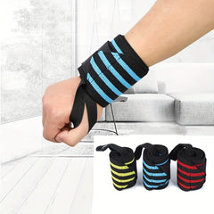 Outdoor Sports Fitness Wristband Unisex Striped Hand Guard Elastic Wrap