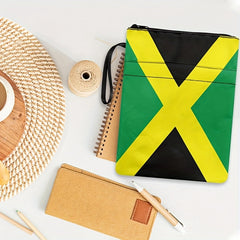 Jamaican Flag Book Sleeve With Zipper Book Protector Paperback Book Cover