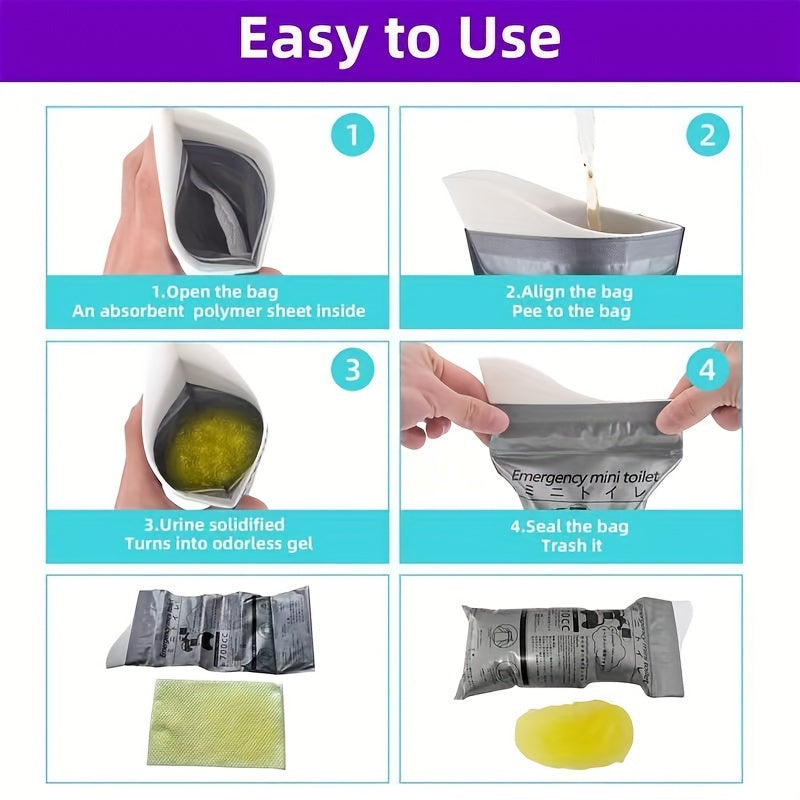 4pcs Car Emergency Urine Bag Disposable Mini Portable Vomiting Bag