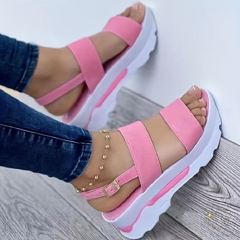 Women's Platform Wedge Sandals Ankle Strap Summer Shoes
