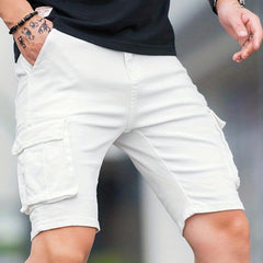 Cargo Denim Shorts Men s Casual Pocket High Stretch Cargo Shorts For Summer