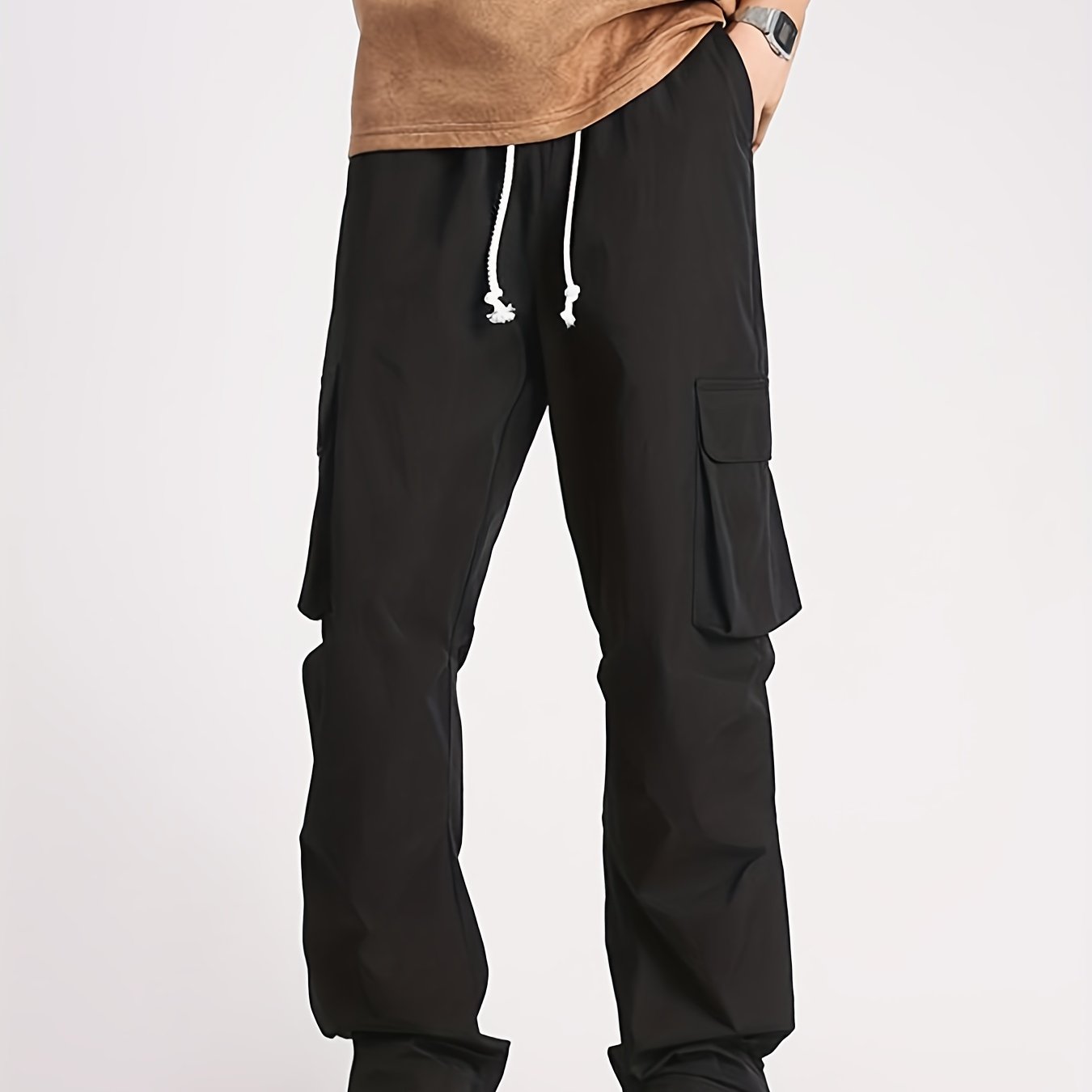 Cargo Pants Men s Flap Pocket Trousers Loose Casual Outdoor Pants