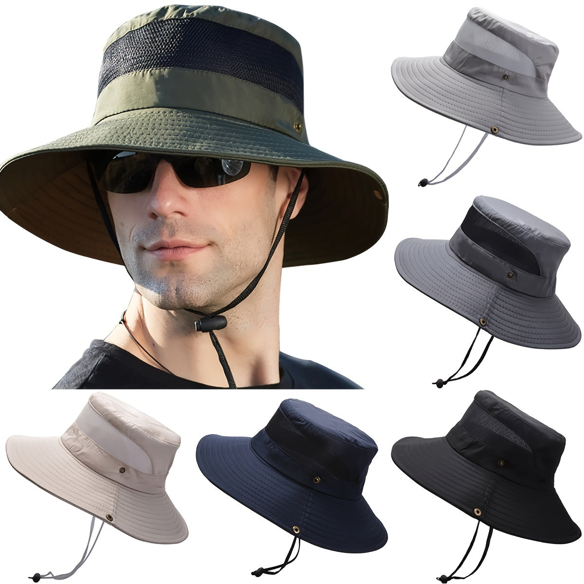 UPF 50 Sun Hat Wide Brim Bucket Hat UV Protection Outdoor