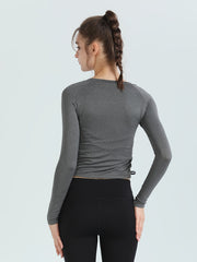 Women's Quick Dry Sports T Shirt with Side Drawstring