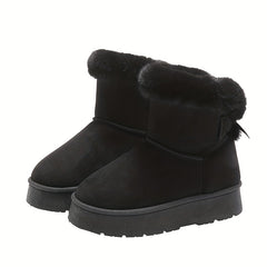 Thick Sole Non Slip Snow Boots Plush Lined Furry Winter Shoes
