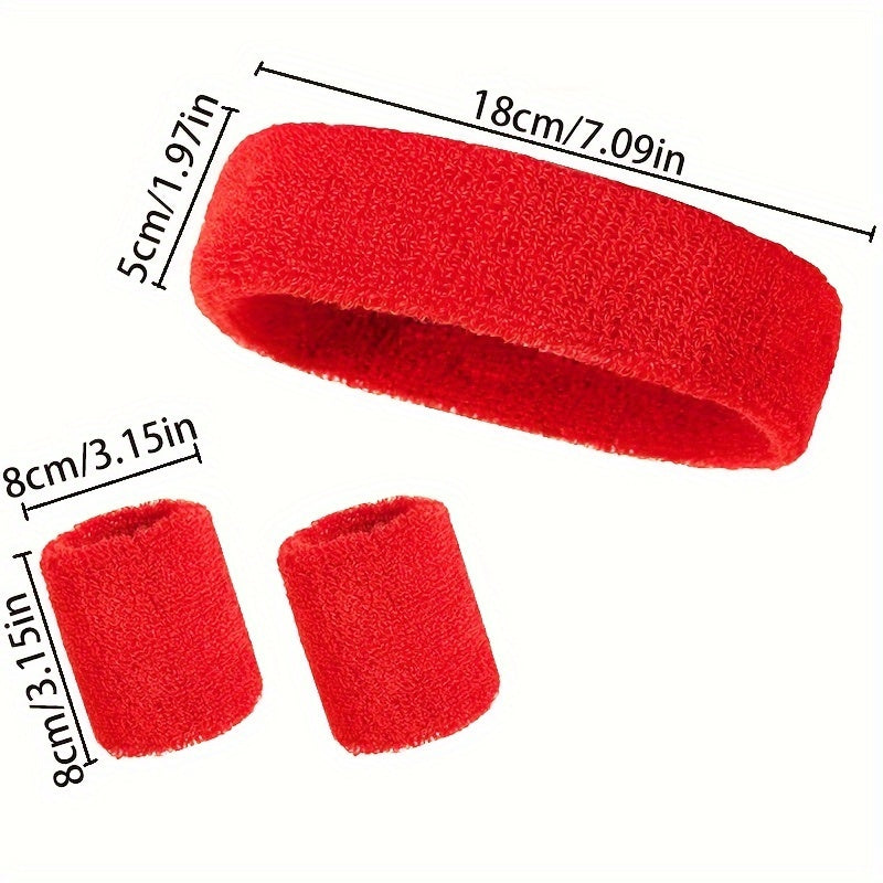 3pcs Sports Wristbands Headbands Et Cotton Male Female Sports