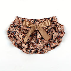 Baby Shorts Cashew Flower Pattern Satin PP Pants Set