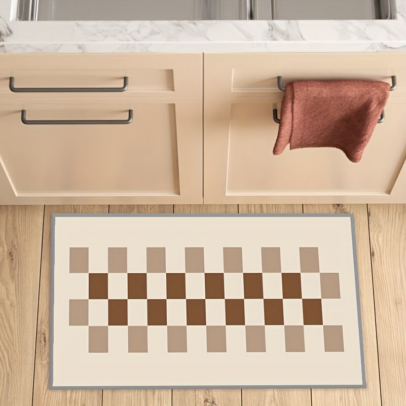 Checkerboard Area Rug Long Hallway Kitchen Mat Bath Mat