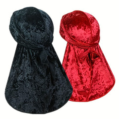 Men's Velvet Durag for 360 Waves + Long Tail