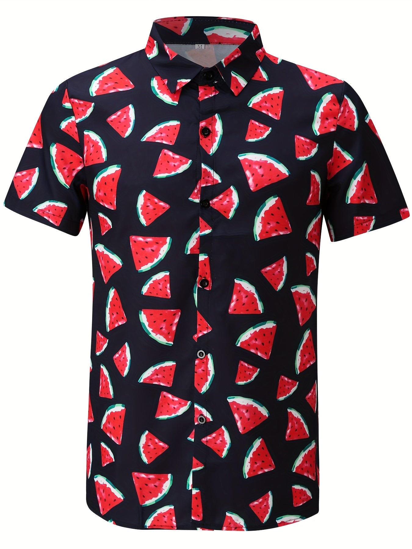 Hawaiian Style Print Men's Short Sleeve Shirt for Summer Vacation