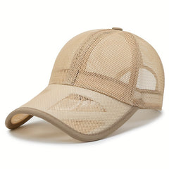 Mesh Hat Hollow Brim Baseball Cap Sun Hat Men's Peaked Cap