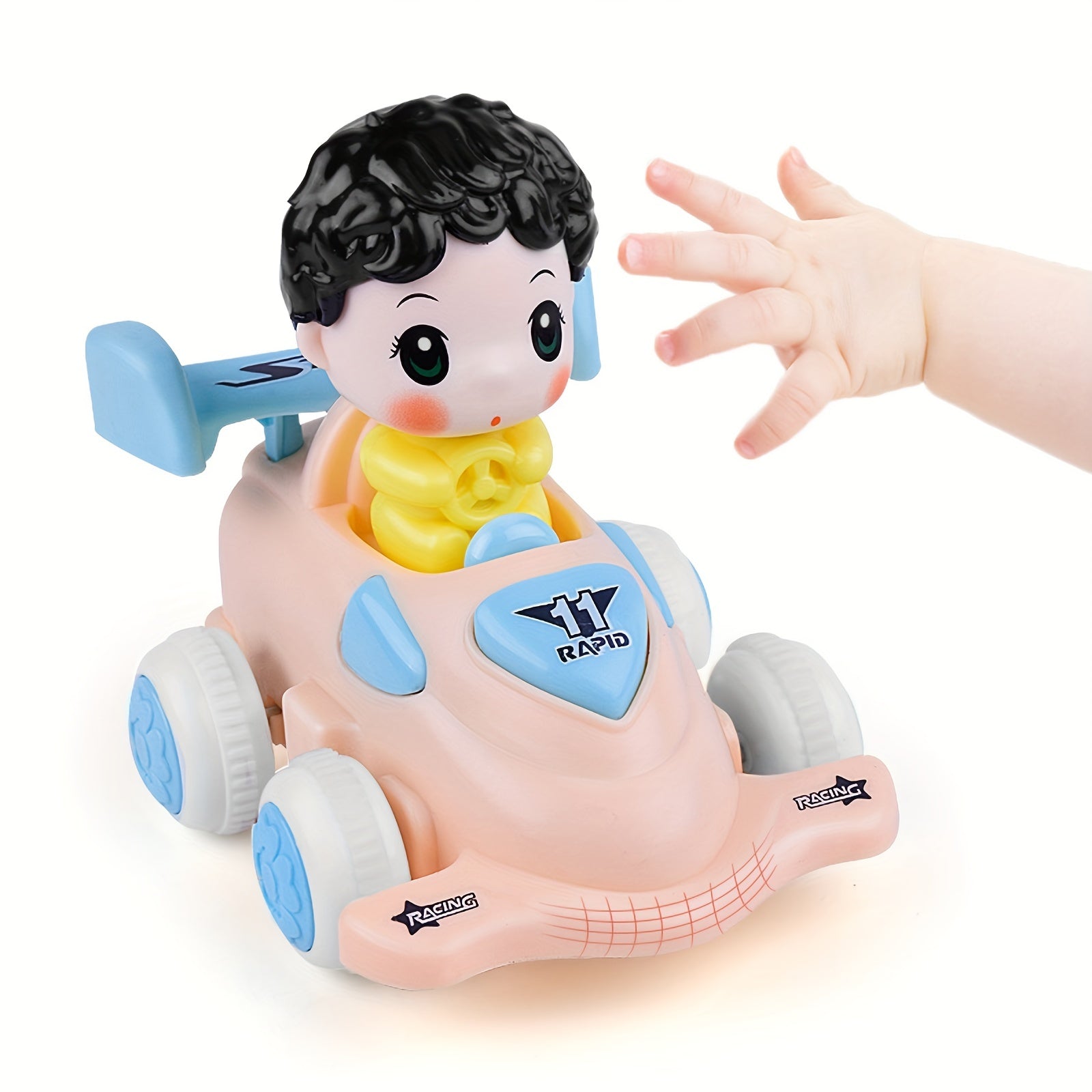 Cartoon Shaking Head Sports Car Toy for Kids