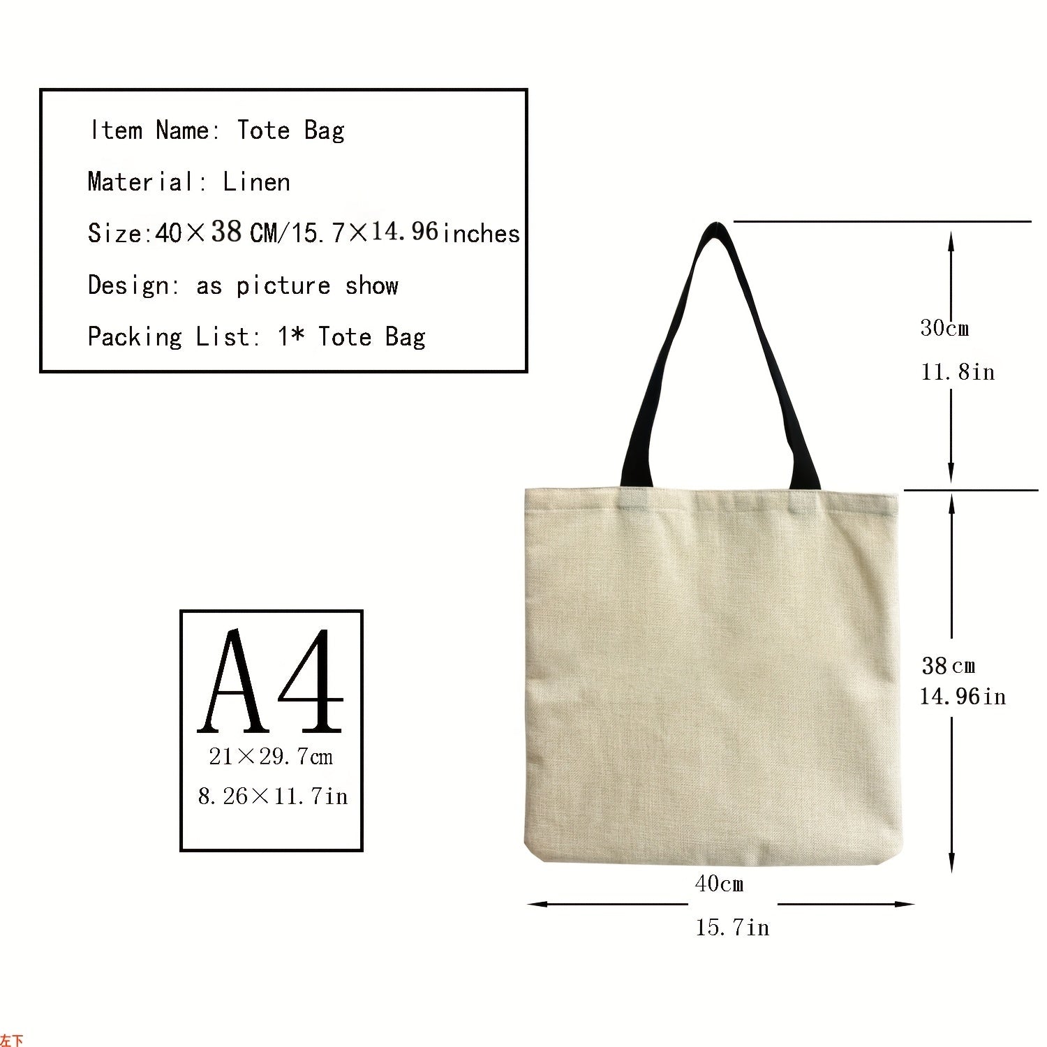 Cartoon Owl Print Canvas Bag Lightweight Versatile Shoulder Bag