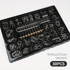 9-Piece Luban & Kongming Lock Set - Unlock 30pcs - Ring Unlocking - Halloween