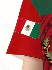 Mexico Flag 3D Print Boy's Casual Tees Short Sleeve Crew Neck T-shirt