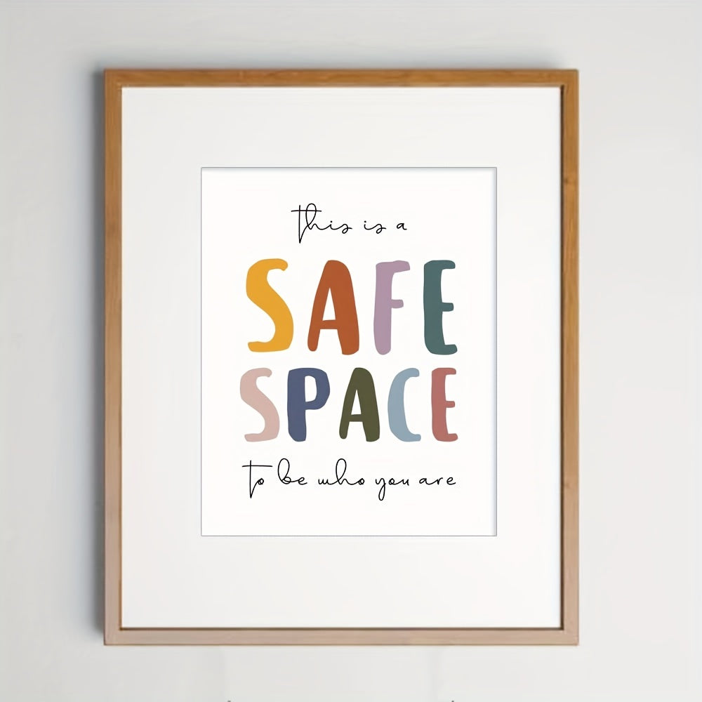 Safe Space Wall Hanging Therapy Office Wall Decor