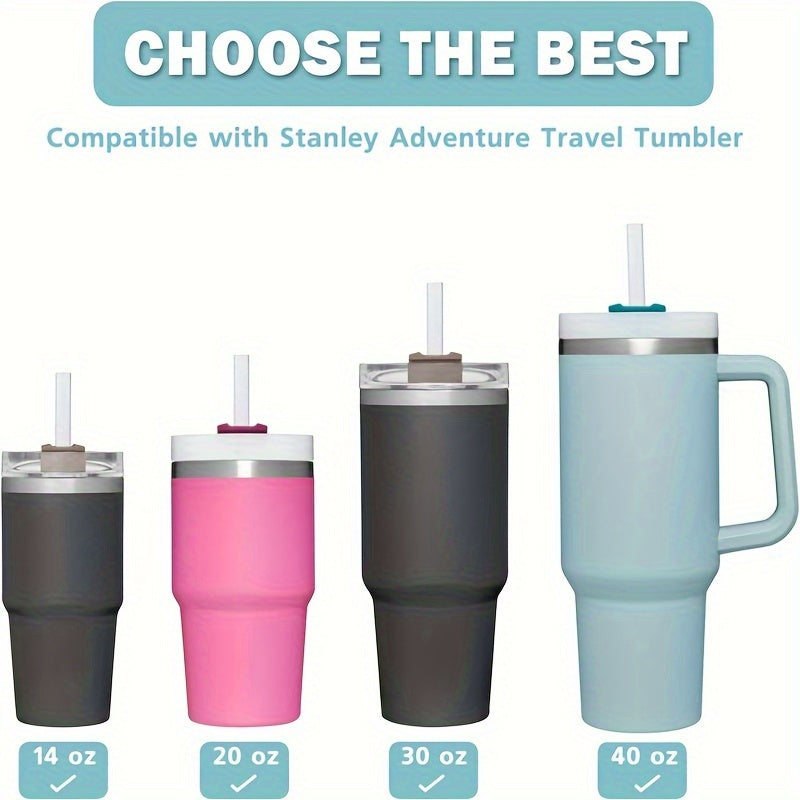 6pcs Reusable Straws with Cleaning Brush for 20oz 30oz 40oz Tumblers
