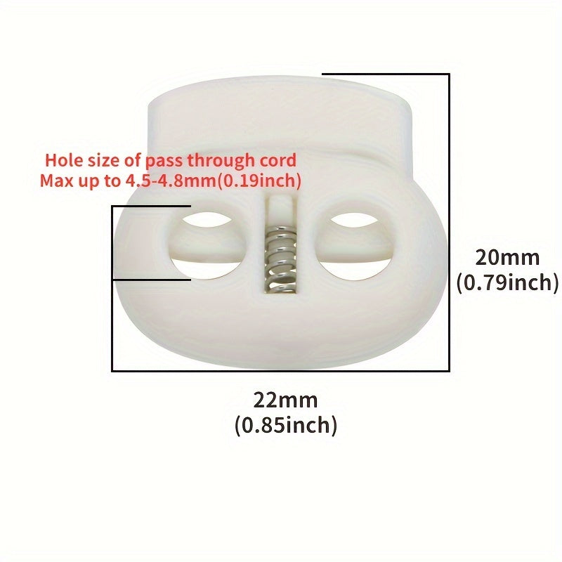 15pcs Round Plastic Drawstring Stopper for Bags and Clothing Elastic Shoelace