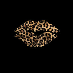 Leopard Print Lips Iron On Transfer Sticker for DIY Clothing