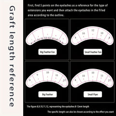 140pcs Eyelash Mapping Stickers 3D Eye Pads Patch Self Adhesive Practice Lashes