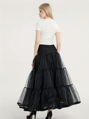 Vintage Pleated High Waist Skirt
