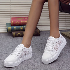 Women's Mesh Sneakers Casual Lace Up Outdoor Shoes Lightweight Low Top Shoes