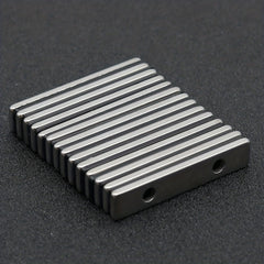 5pcs NdFeB Hardware Strong Magnet 50x10x5mm Square Two Holes