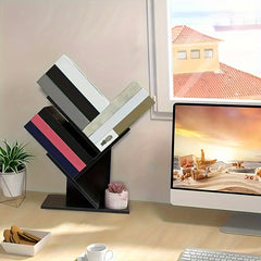 3-Layer Storage Rack Creative Mini Tree Desktop Bookshelf