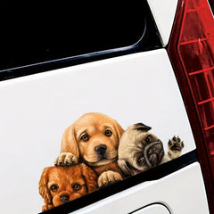 Creative Puppy Dog Car Sticker Waterproof Scratch Cover Decal