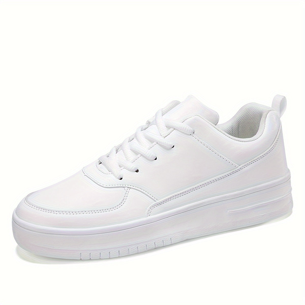 Faux Leather Skate Shoes Casual Flat Wear Resistance Sneakers