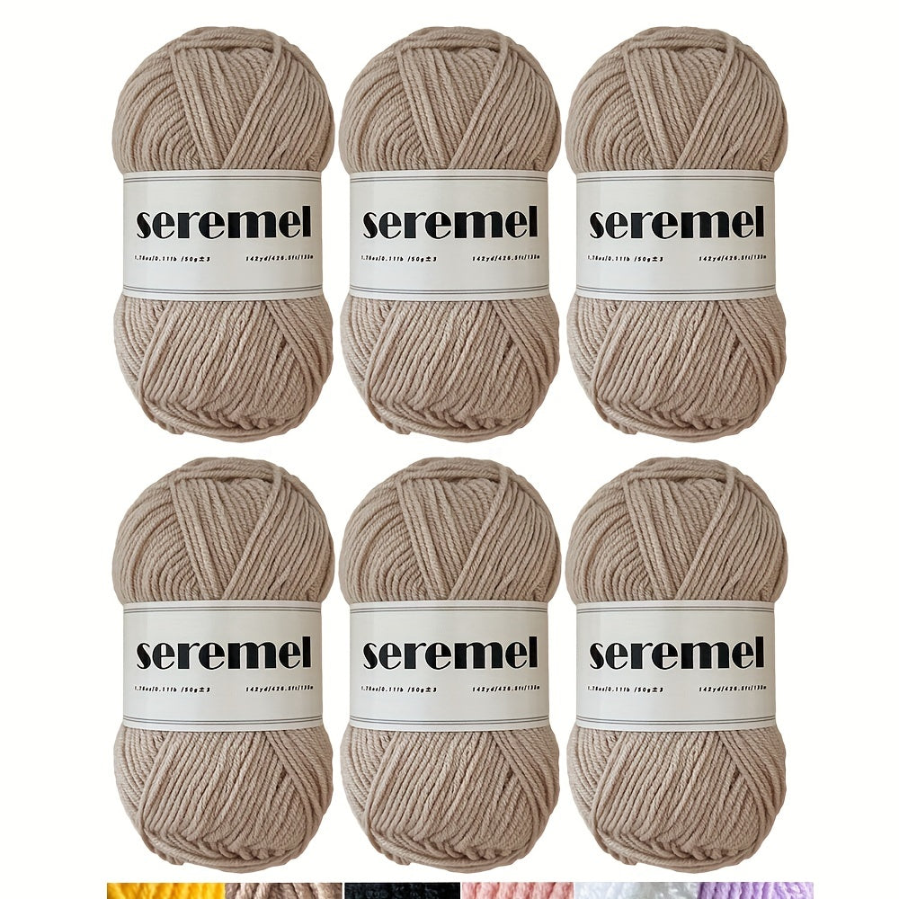 6pcs Acrylic Yarn Crochet Soft Yarn For Crocheting And Knitting 50g pc