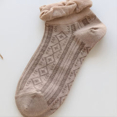 6 Pairs Bear Socks Cartoon Cotton Ankle Socks Women's Stockings