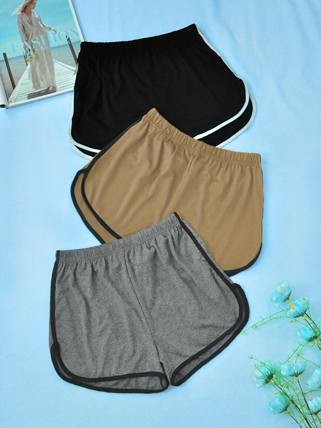 Soft & Comfy Elastic Waistband Shorts Women's Sleepwear