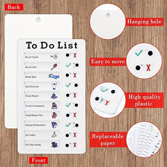 3pcs To Do List Checklist Board Daily Schedule For Students - Reusable Plastic