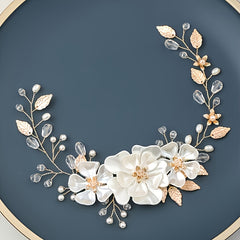 Silver Pearl Flower Bridal Hair Comb Wedding Hair Accessories