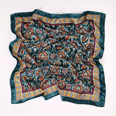 Tie Dye Square Scarf Vintage Paisley Print Neckerchief Casual Head Wraps Bandana