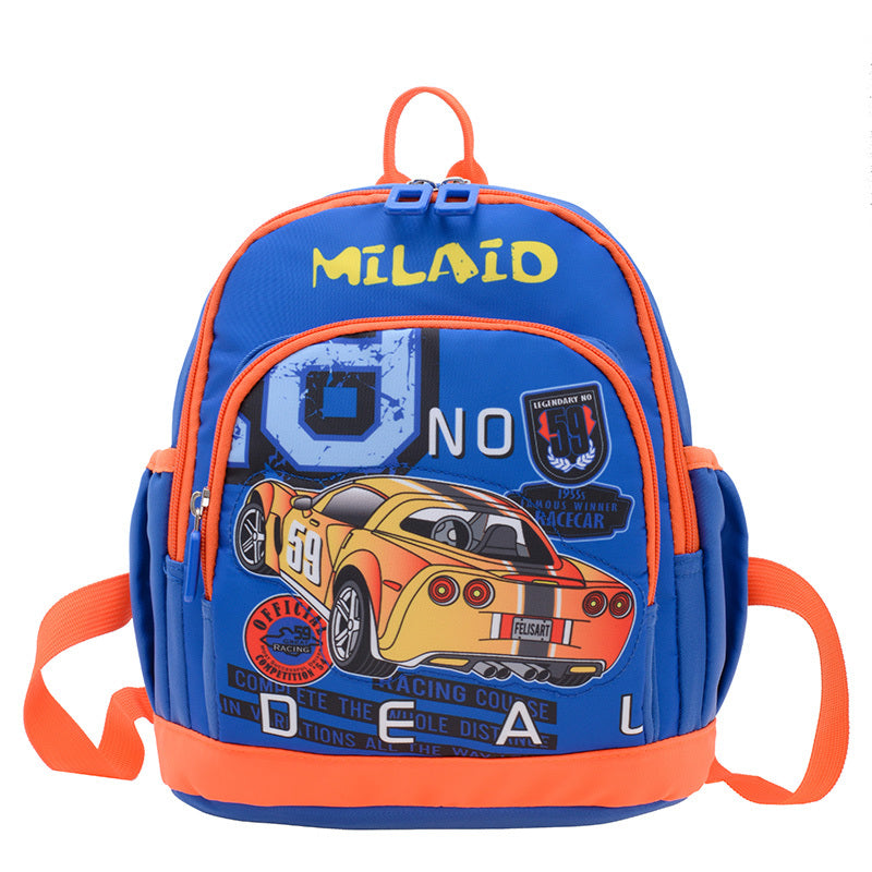 Children's Cartoon Car Lightweight Backpack for Boys and Girls