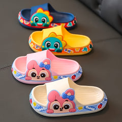JIAGEYA Boys Cartoon Slippers Non Slip Lightweight Open Toe Slippers