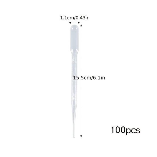 100pcs 3ML Plastic Pipette for Essential Oils Home Laboratory