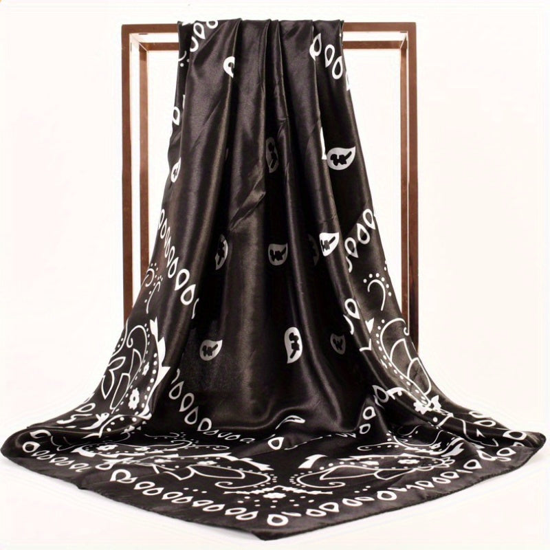 Paisley Bandana Silk Scarf Casual Shawl Hiphop Head Wrap Bag Charm