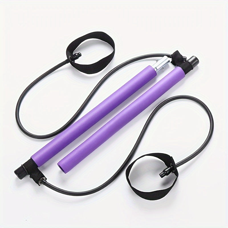 Yoga Bar with Tension Rope for Body Stretching Pilates Training