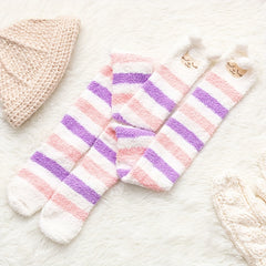 Christmas Fuzzy Thigh High Socks & Warm Over The Knee Socks