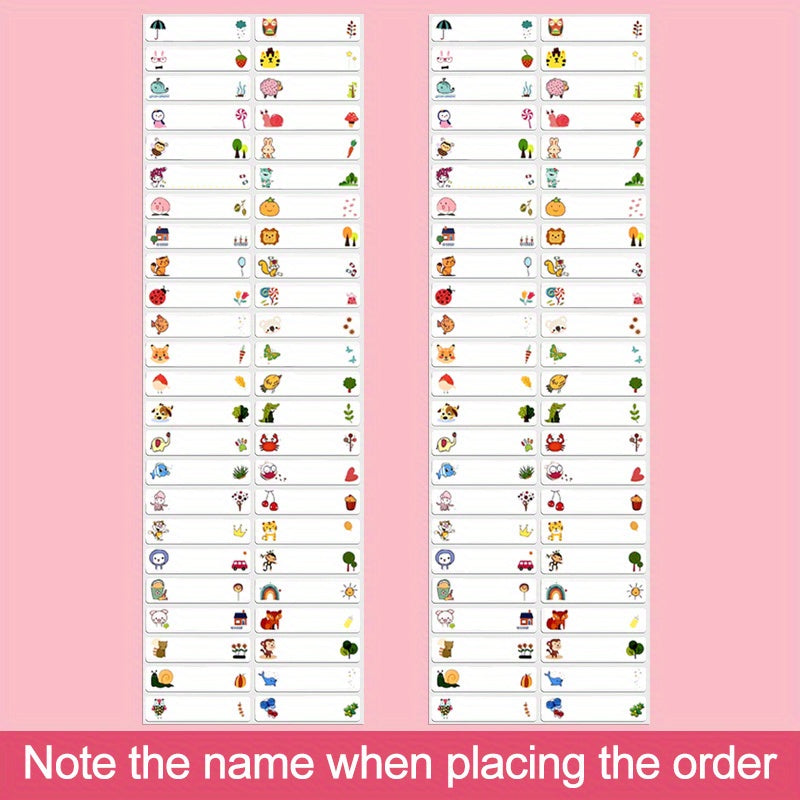 Personalized Waterproof Name Tag Stickers 4 6x1 Medium Size - Pack of 60 120 240