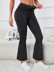 Tummy Control High Waist Flare Pants Butt Lifting Yoga Sports Pants