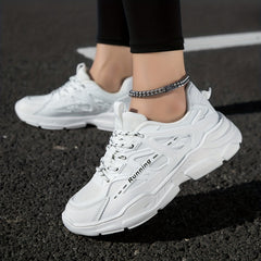 Women's Mesh Sneakers Lightweight Low Top Lace Up Shoes