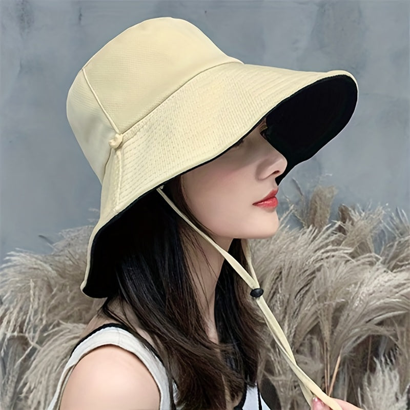 Reversible Bucket Hat UV Protection Sun Hat Lightweight Women Visors