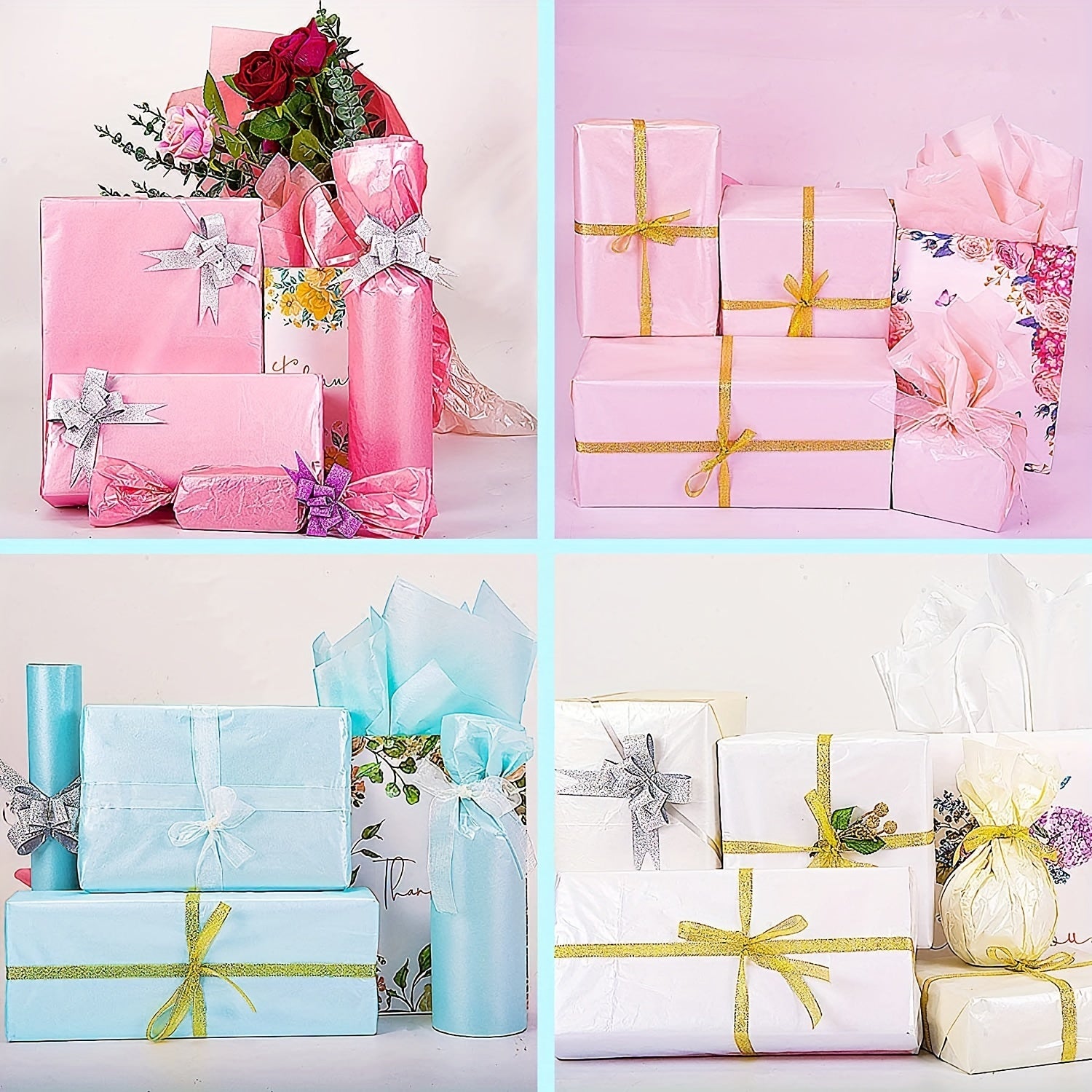 60 Sheets 50 35 Cm Colorful Tissue Paper Bulk Wrapping Paper