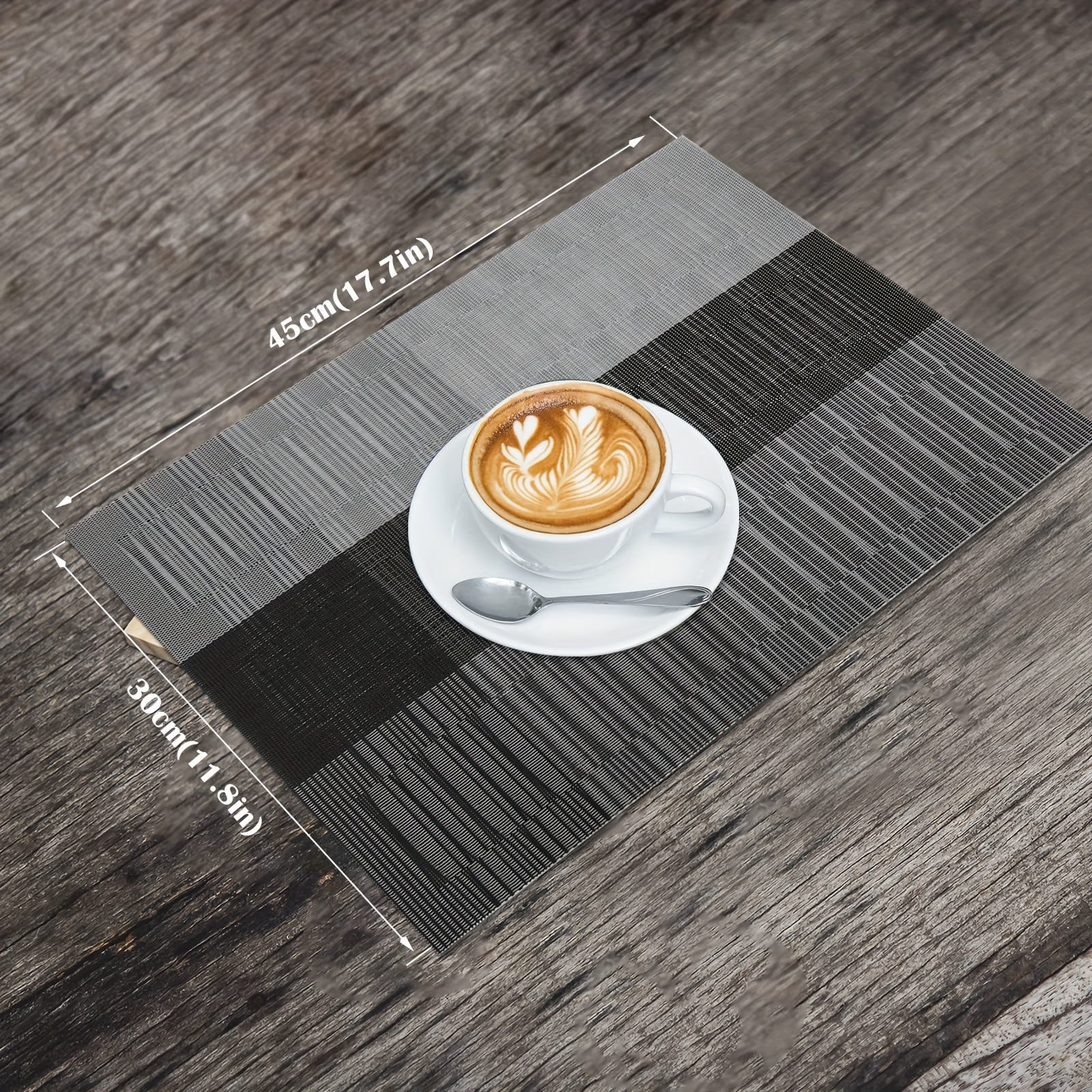 Square Placemats Set of 6 Non Slip Washable Table Mats