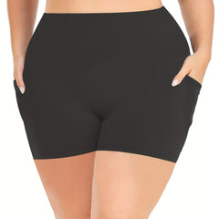 Sports Shorts Women's Plus High Rise Skinny Fitness Shorts