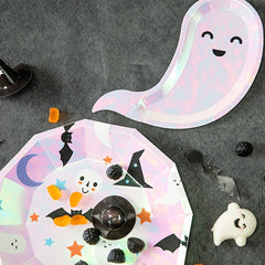 Iridescent Halloween Disposable Party Utensils Plates Cups And Napkins